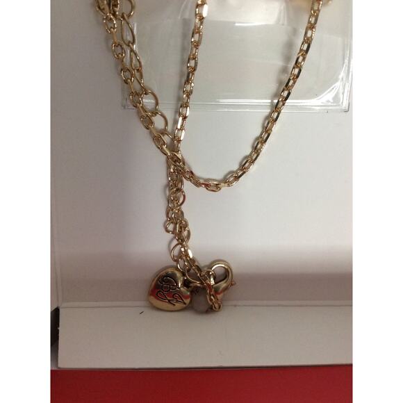 New Betsey Johnson Gingerbread Man Santa Claus Glitter Holiday Pendant Necklace - Picture 4 of 6